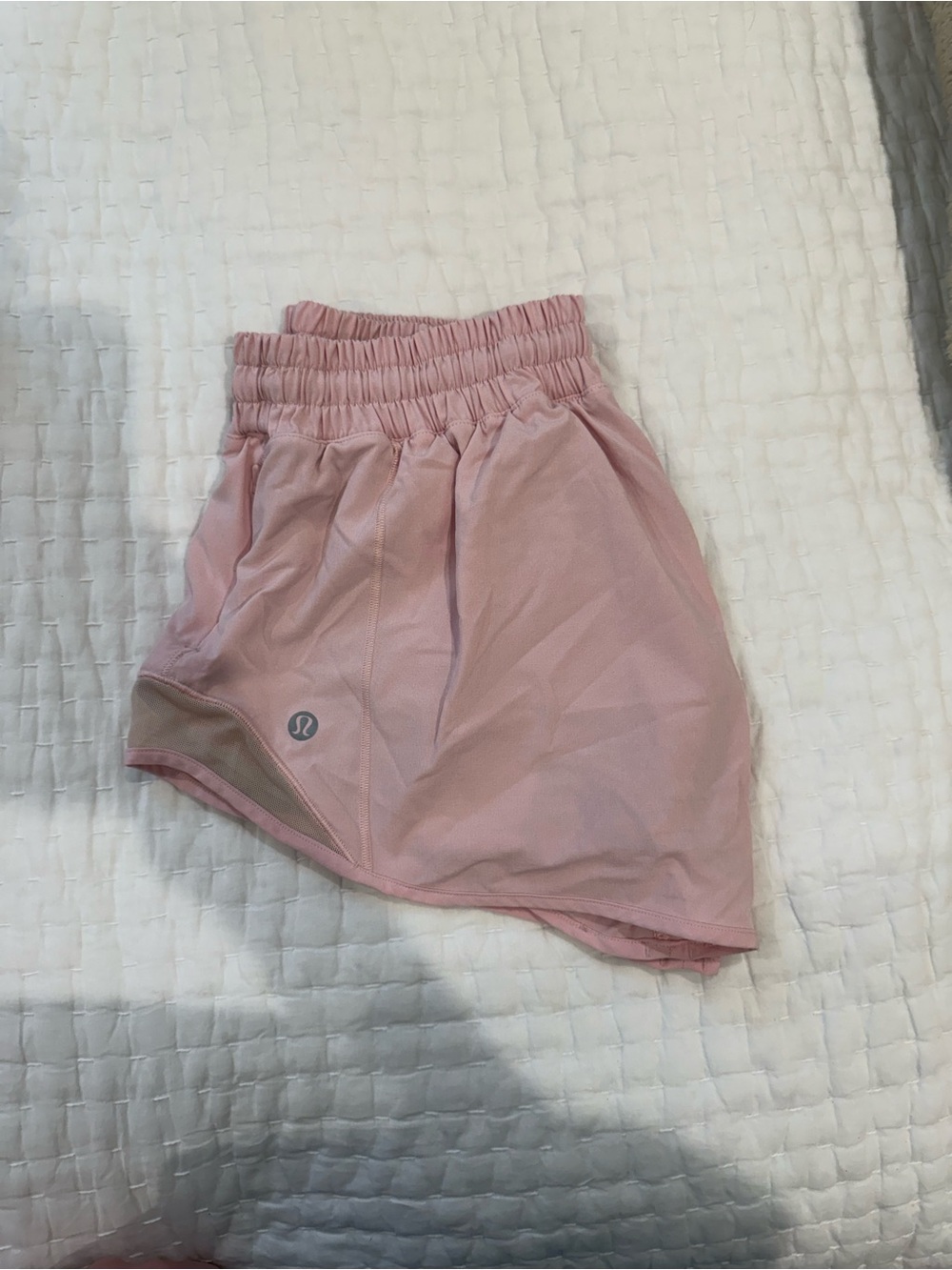 lululemon athletica Blush Pink Athletic Shorts with Elastic Waistband